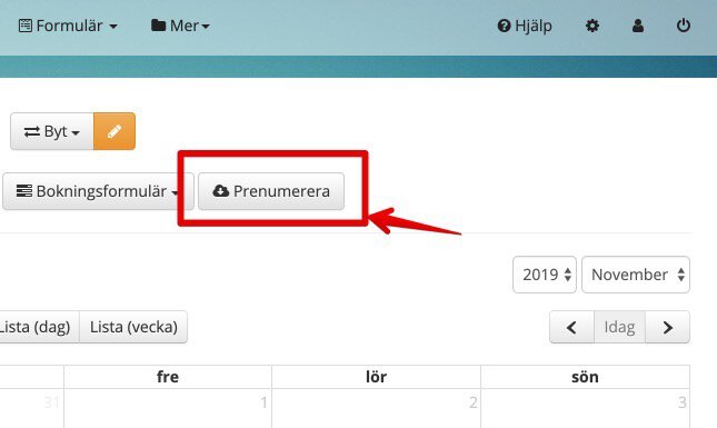 Prenumerera och synkronisera kalendrar